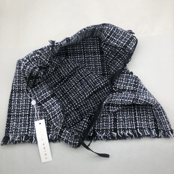 $398 Trina Turk Riya Skirt Distressed Style Tweed Mini Skirt Size-00 *READ - Picture 11 of 16